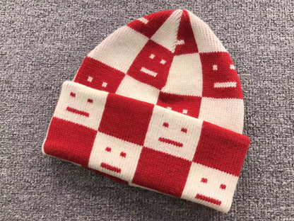 Touca Acne Studios Checkered Knit