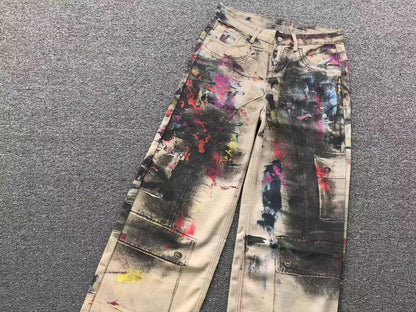 Calça Acne Studios Ink Wash Cargo Denim