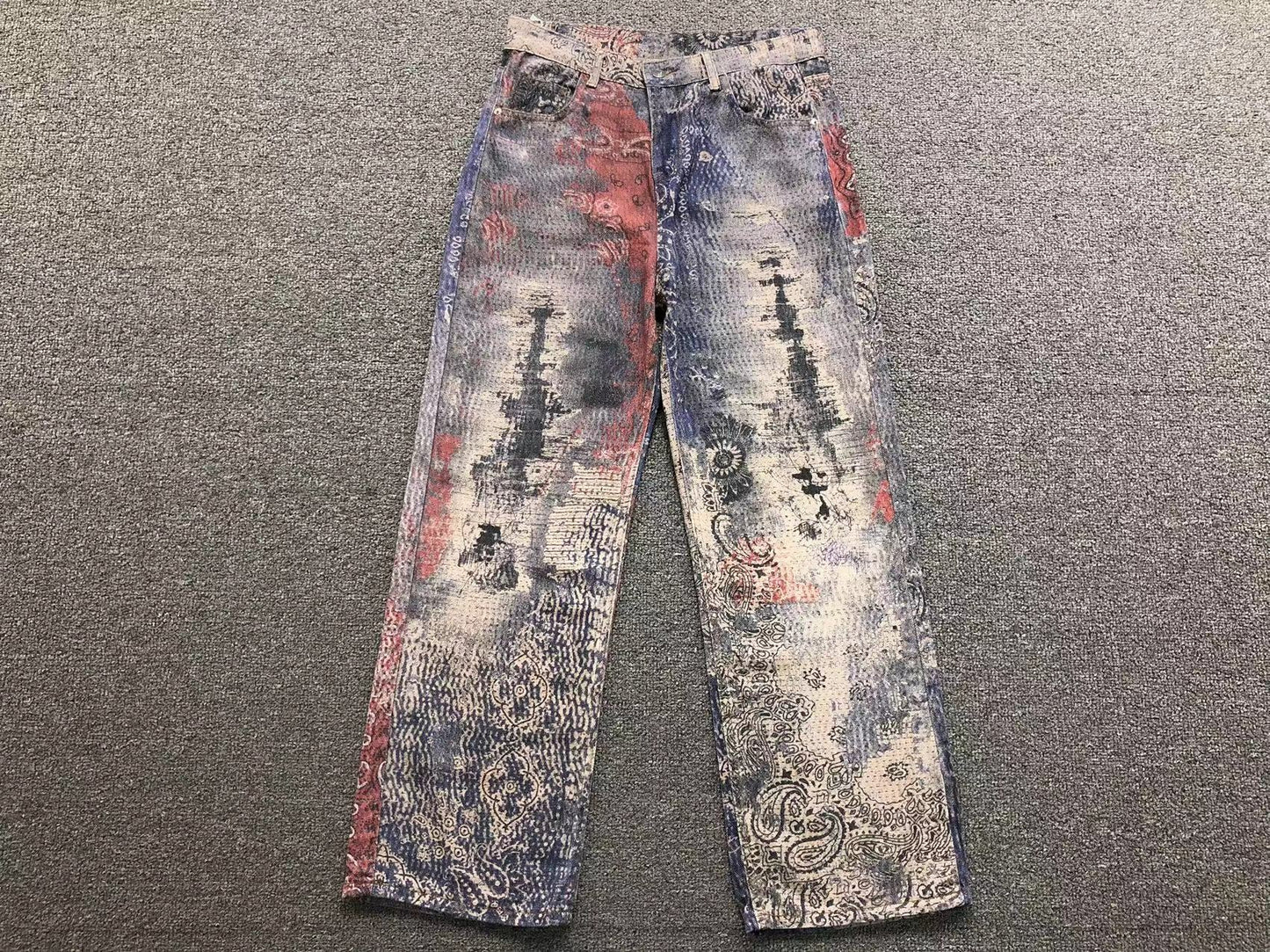 Calça Acne Studios Retro Paisley Denim