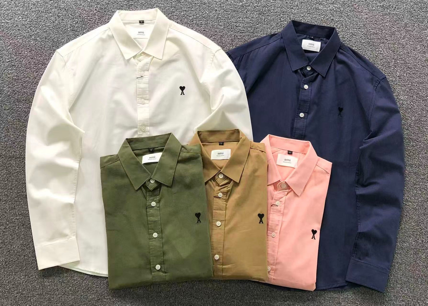 Camisa AMI Paris Heart Logo Classi