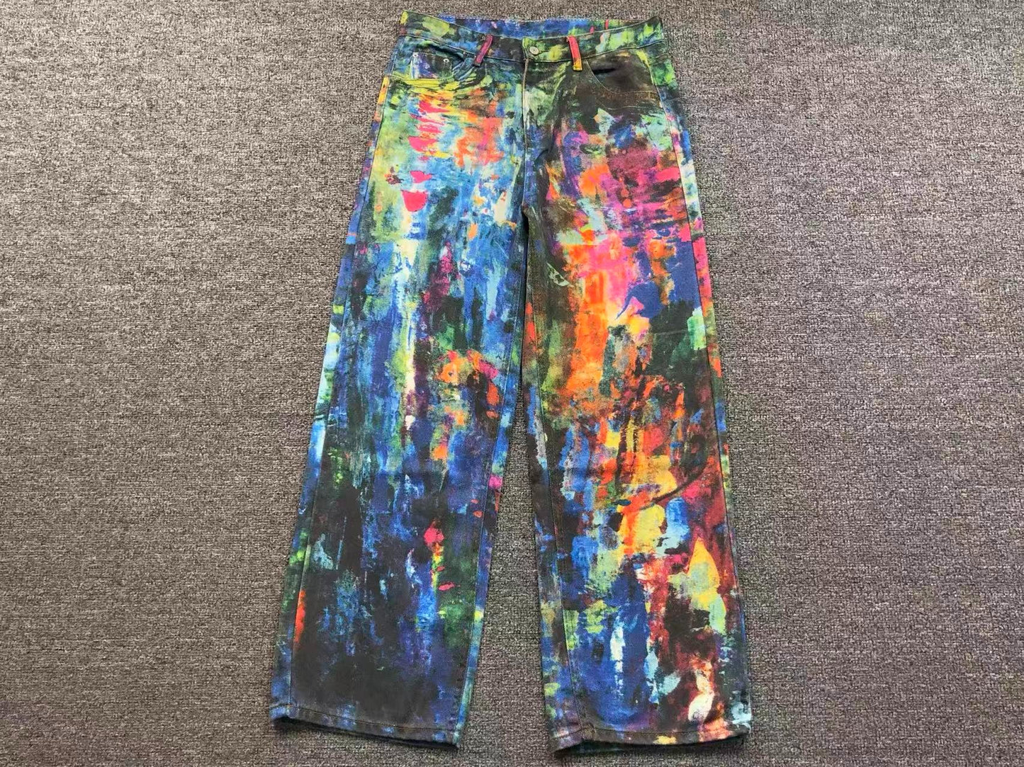 Calça Acne Studios Abstract Paint Denim
