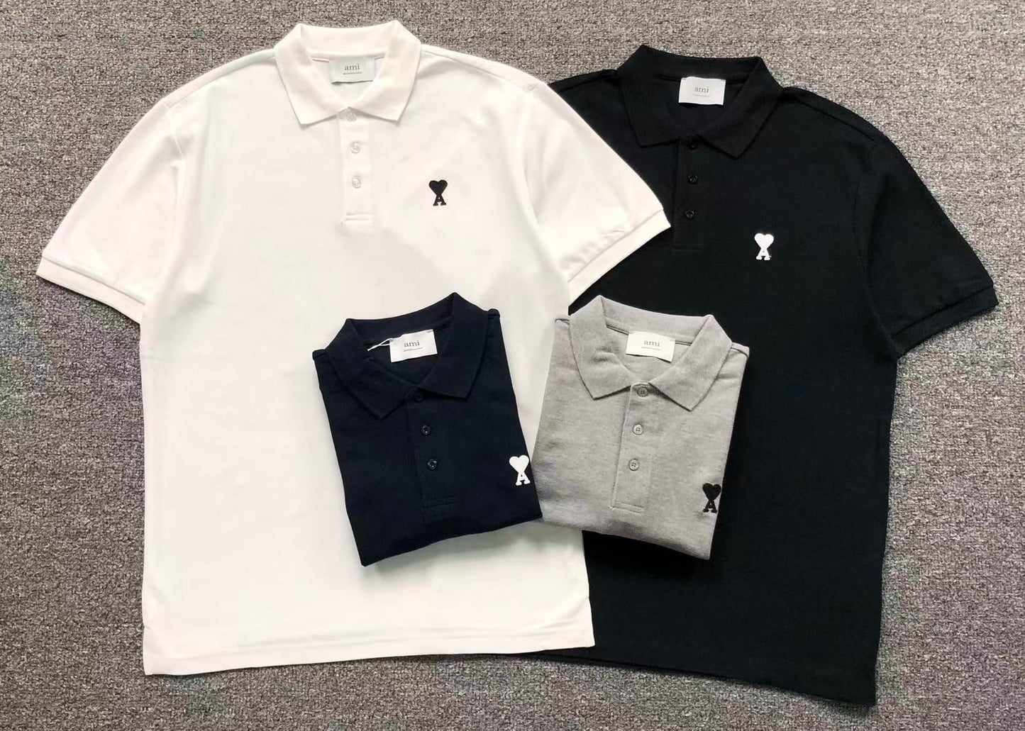 Camiseta Polo AMI Paris Essential Mini Logo