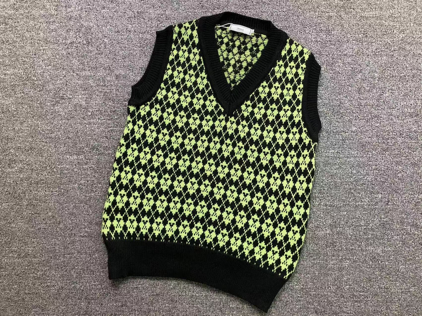 Suéter Colete AMI Paris Pattern Knit