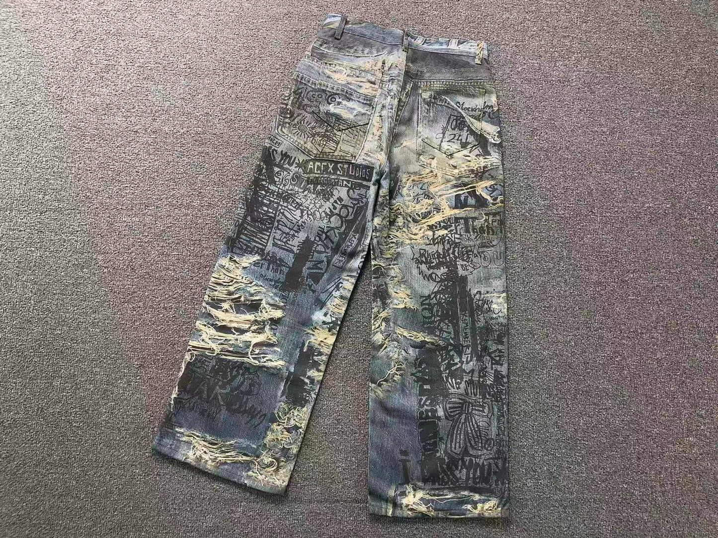 Calça Acne Studios Underground Script Denim