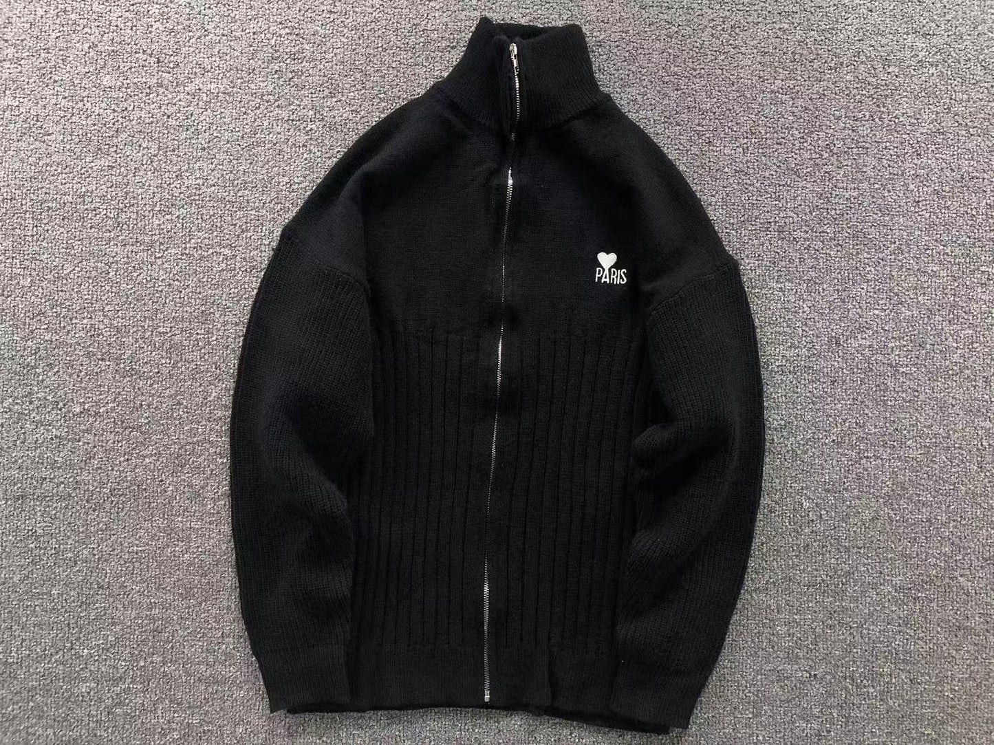 Suéter AMI Paris Gola Alta Zip