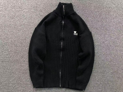 Suéter AMI Paris Gola Alta Zip