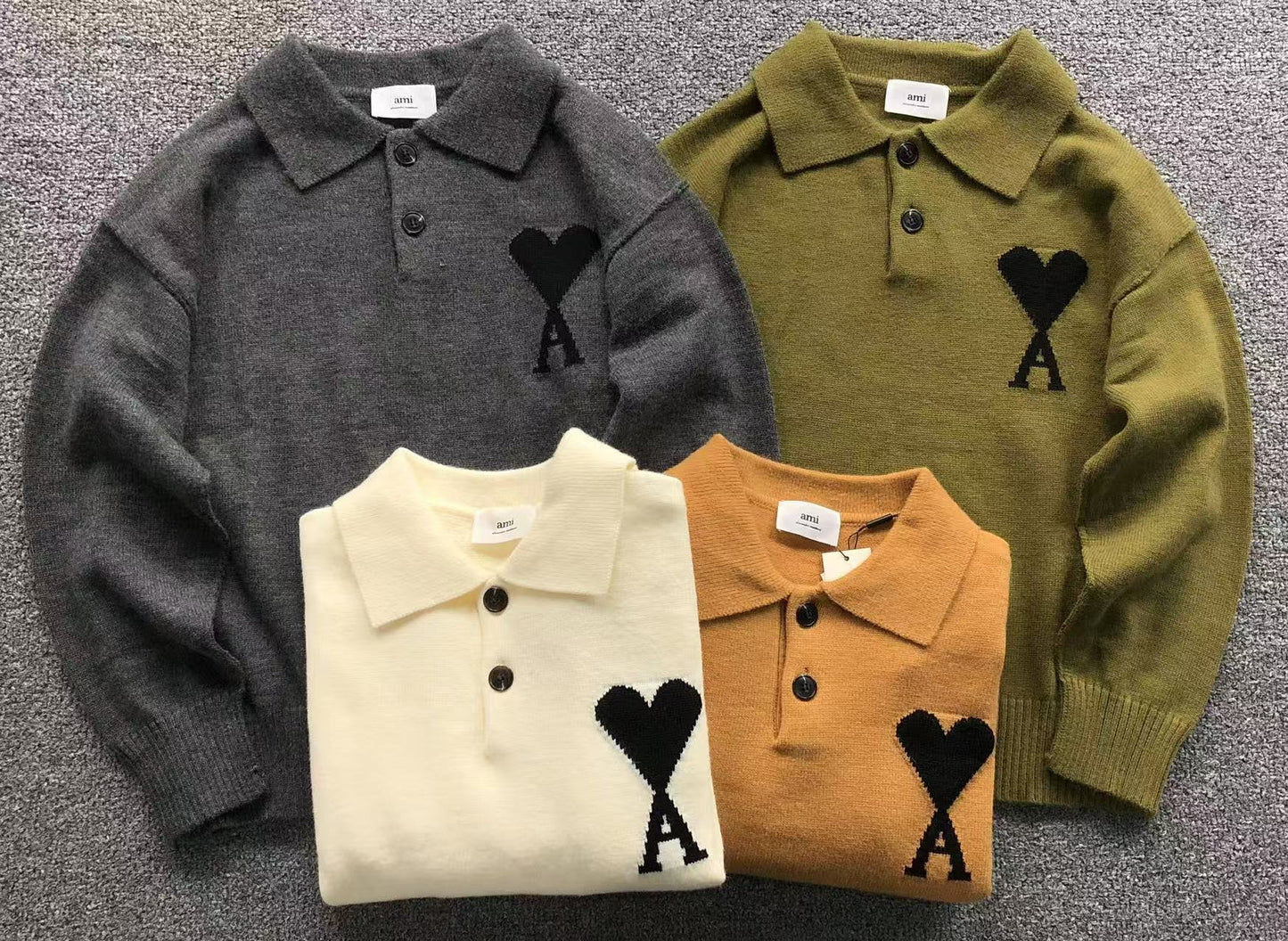 Suéter AMI Paris Polo Knit