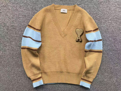 Suéter AMI Paris V-Neck Vintage Knit