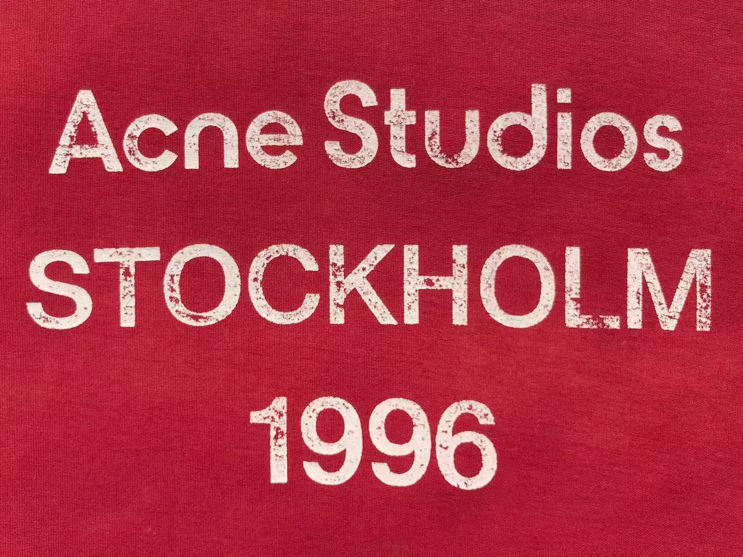 Camiseta Acne Studios Stockholm 1996 Washed Red