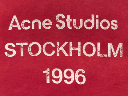 Camiseta Acne Studios Stockholm 1996 Washed Red