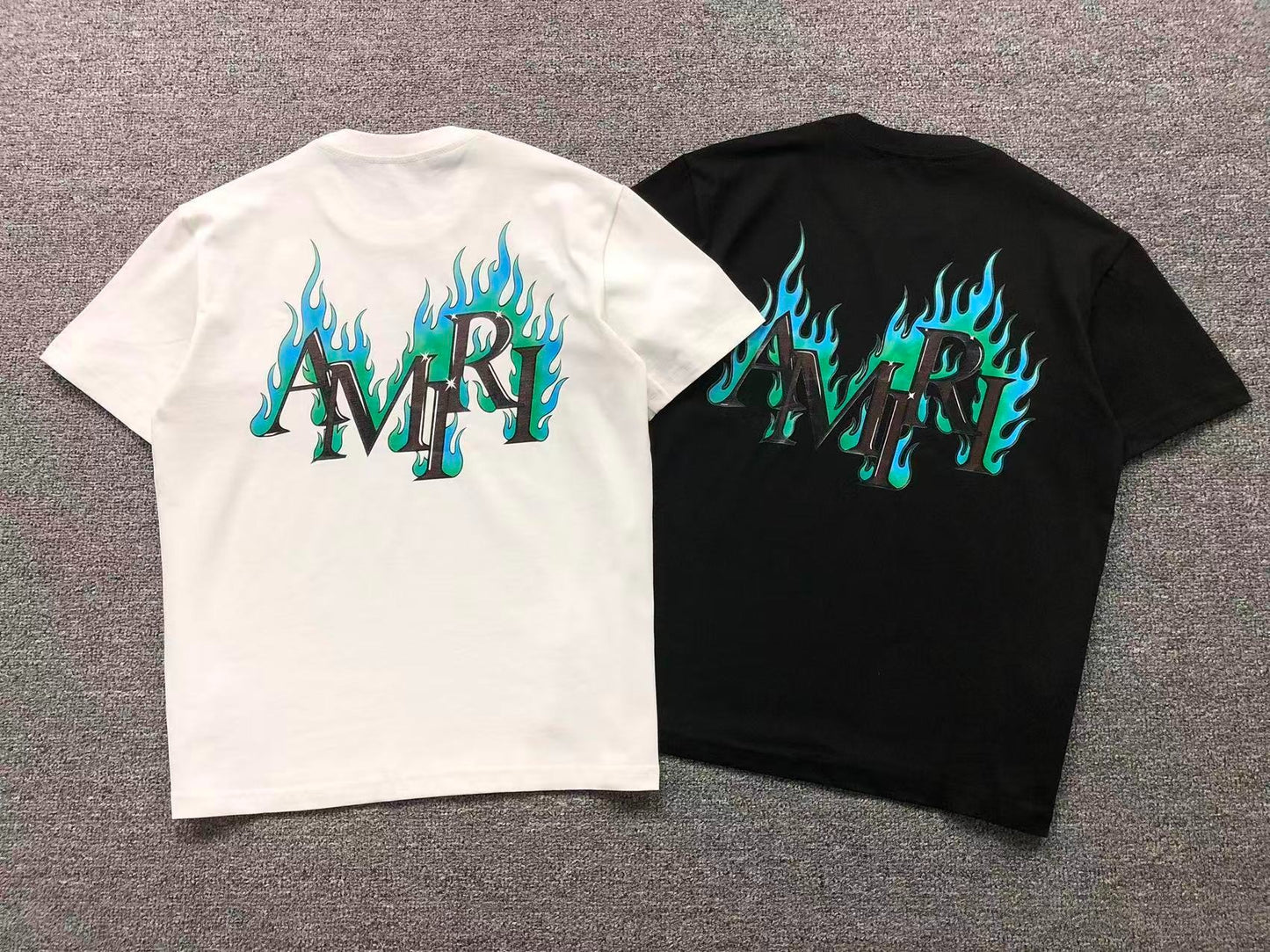 Camiseta AMIRI Blue Flames Logo
