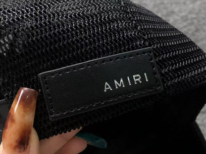 Boné Trucker AMIRI Monogram Leather Black