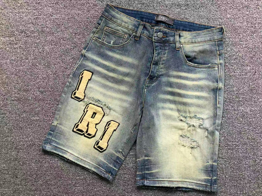 Bermuda Jeans AMIRI Vintage Patch Distressed
