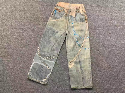 Calça Acne Studios Distressed Chain Wash