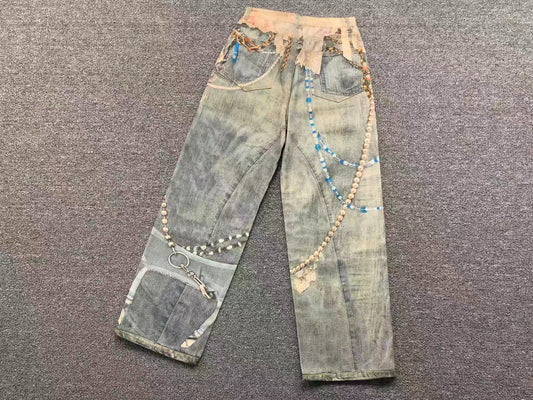 Calça Acne Studios Distressed Chain Wash