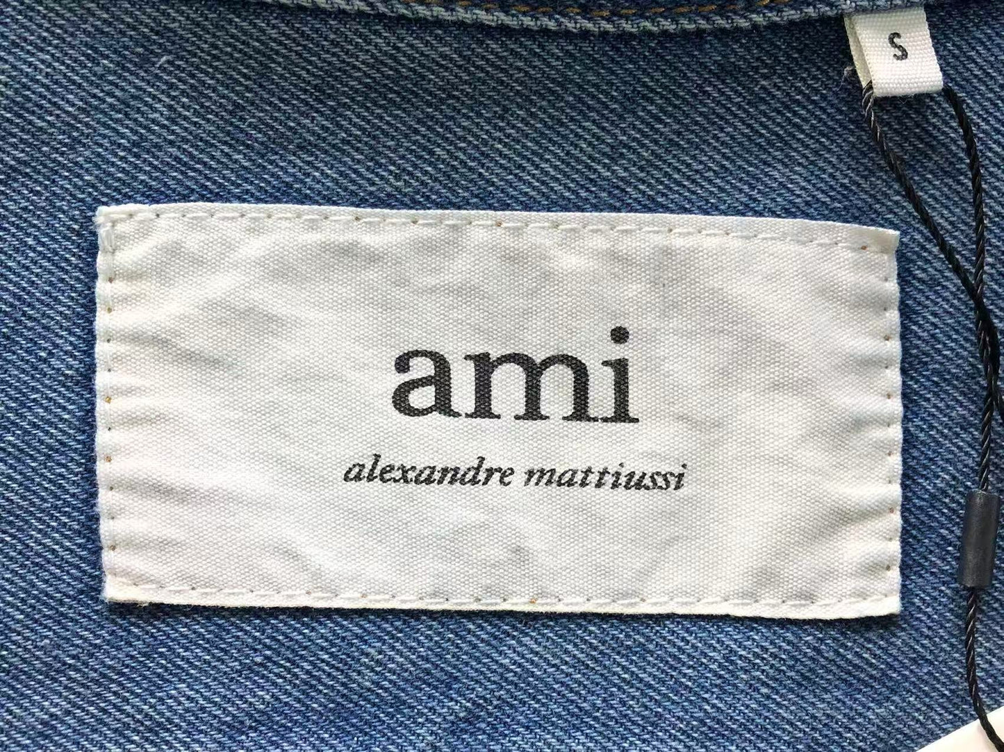 Camisa AMI Paris Washed Denim Heart Feminino