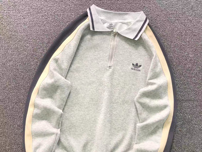 Moletom Adidas Originals Half Zip Vintage Stripes