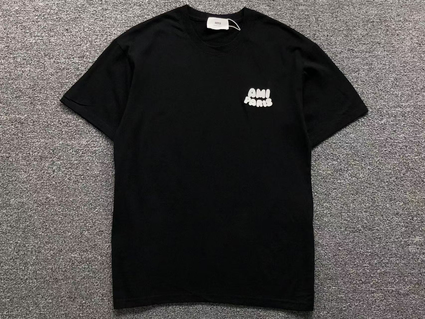 Camiseta AMI Paris Mini Textured Logo Tee