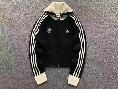 Suéter Adidas feminina Ribbed Knit Track Jacket