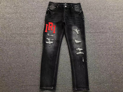 Calça AMIRI Signature Red Logo Jeans