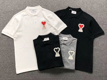 Camisa Polo AMI Paris Big Logo Patch