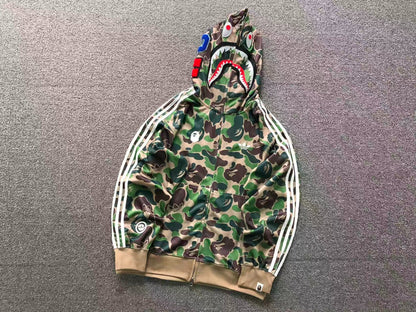 Moletom Adidas x BAPE Shark Camo Zip Hoodie