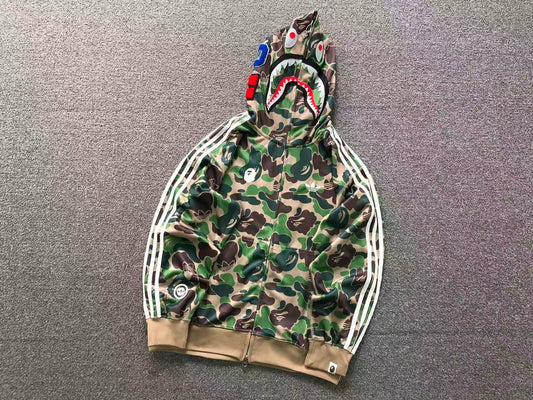 Moletom Adidas x BAPE Shark Camo Zip Hoodie