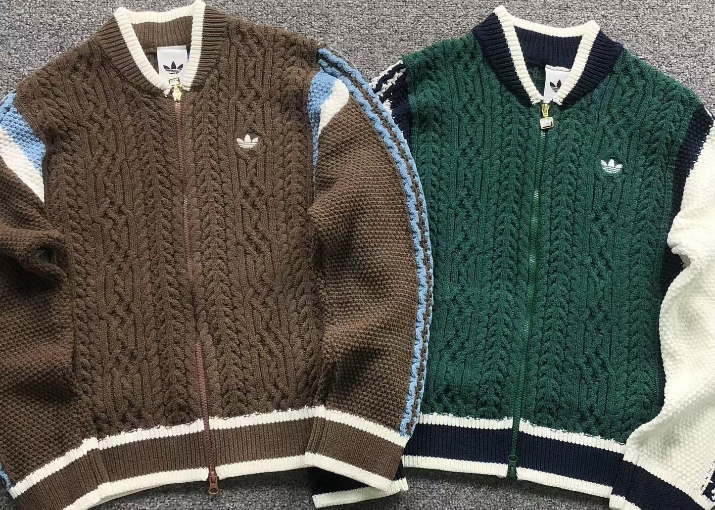 Jaqueta Adidas Cable Knit Zip Sweater