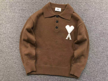Suéter AMI Paris Polo Knit Essential