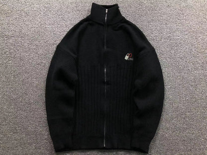 Suéter AMI Paris Gola Alta Zip Heartlock