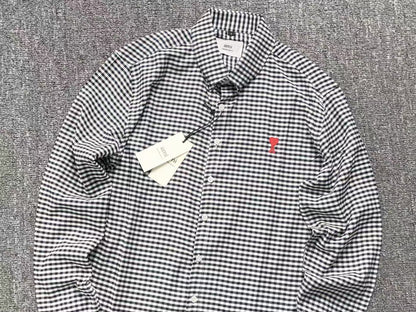 Camisa AMI Paris Gingham Mini Heart