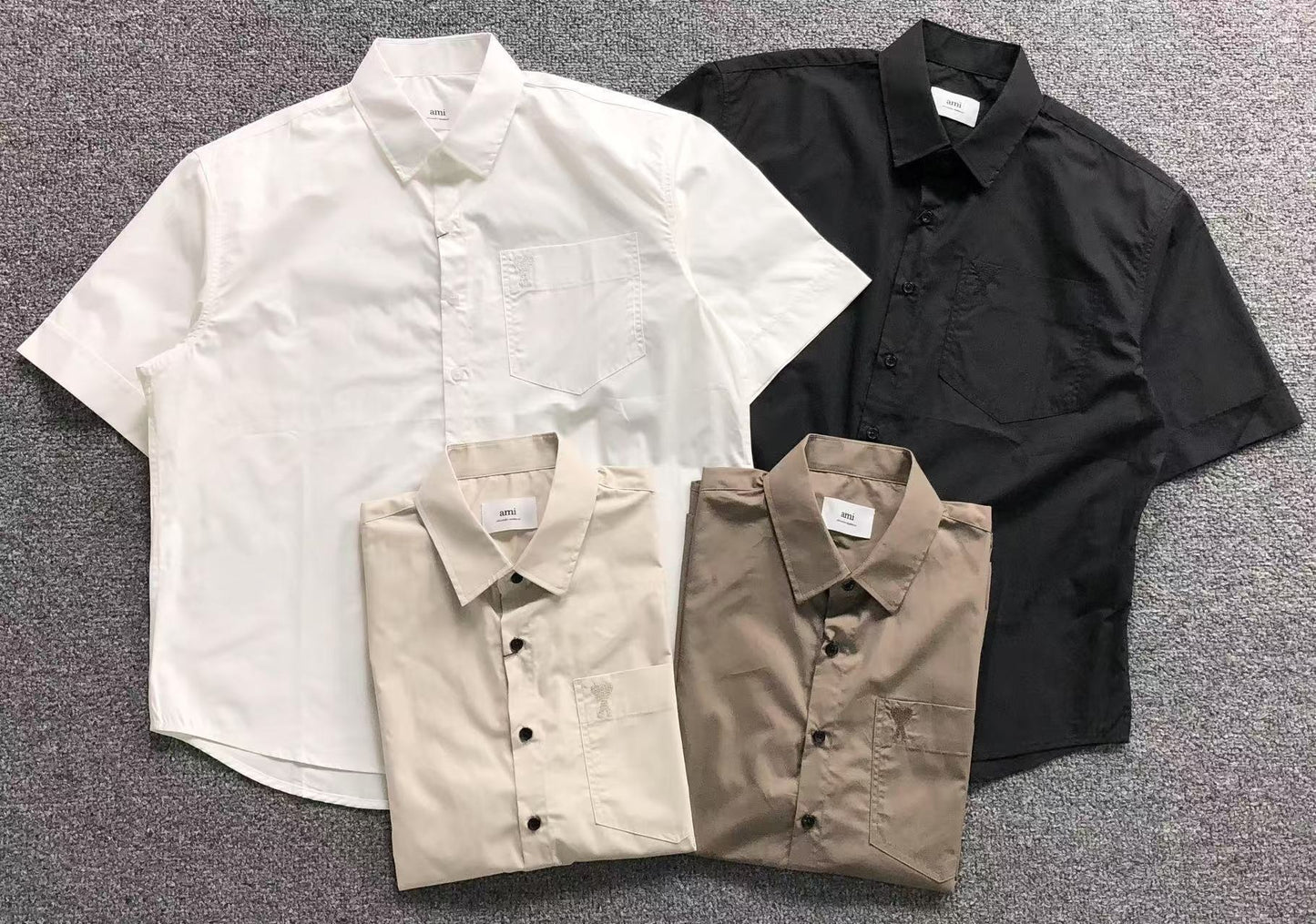 Camisa AMI Paris Heart Logo Pocket Shirt