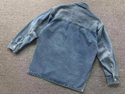 Camisa AMI Paris Washed Denim Heart