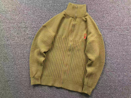 Suéter AMI Paris Gola Alta Zip