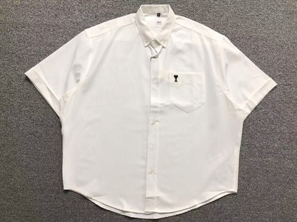 Camisa AMI Paris Signature Heart Oxford Minimal