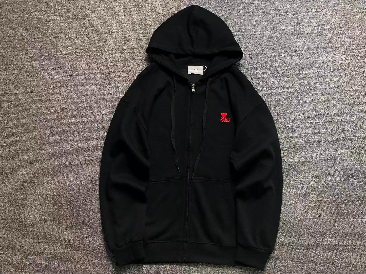 Moletom AMI Paris com Zíper Logo Coração Paris