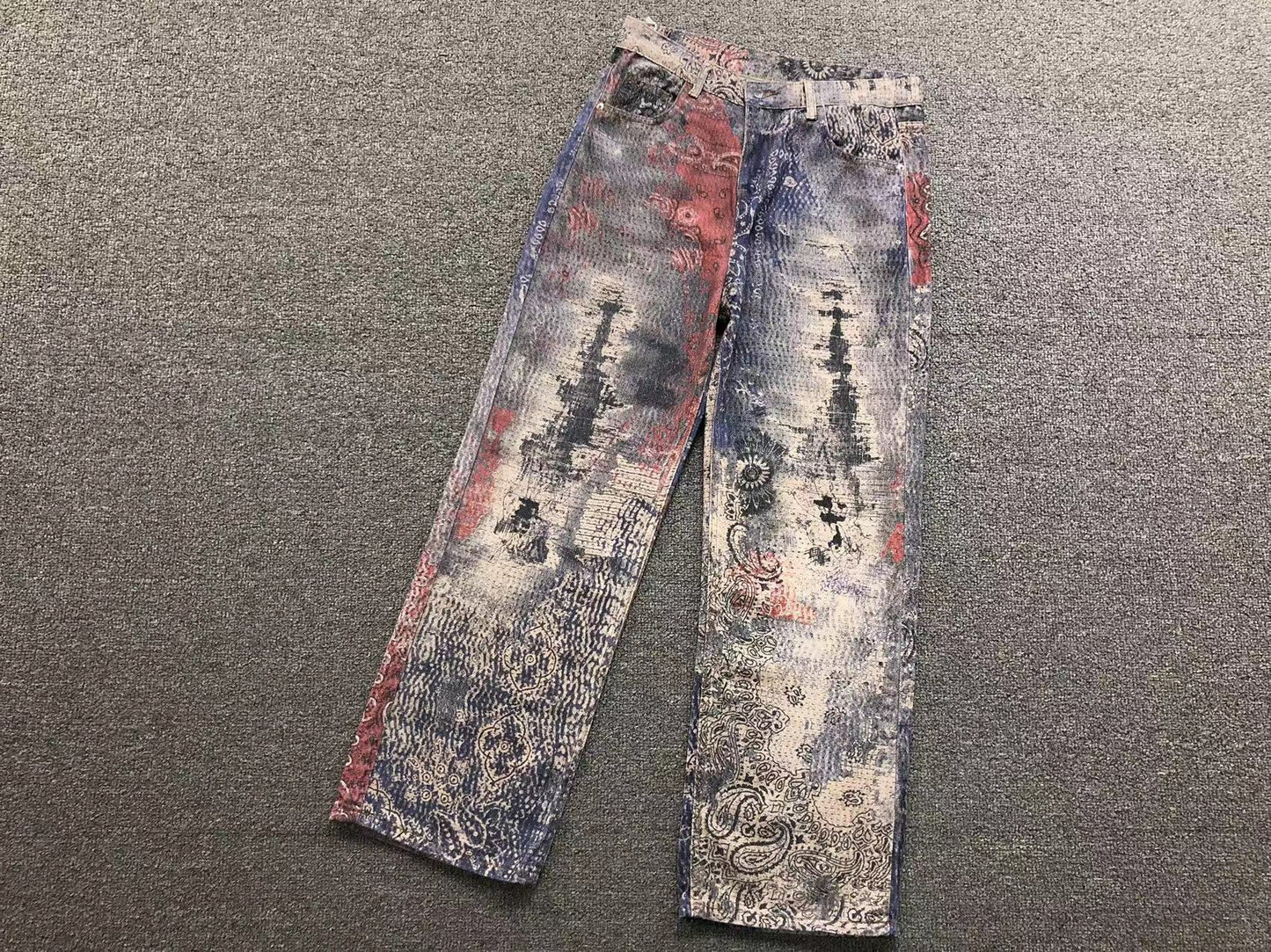 Calça Acne Studios Retro Paisley Denim