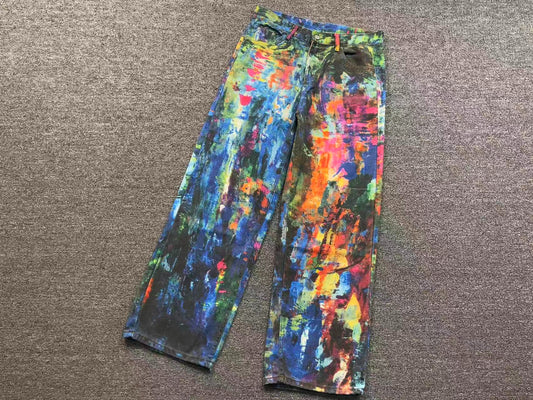 Calça Acne Studios Abstract Paint Denim