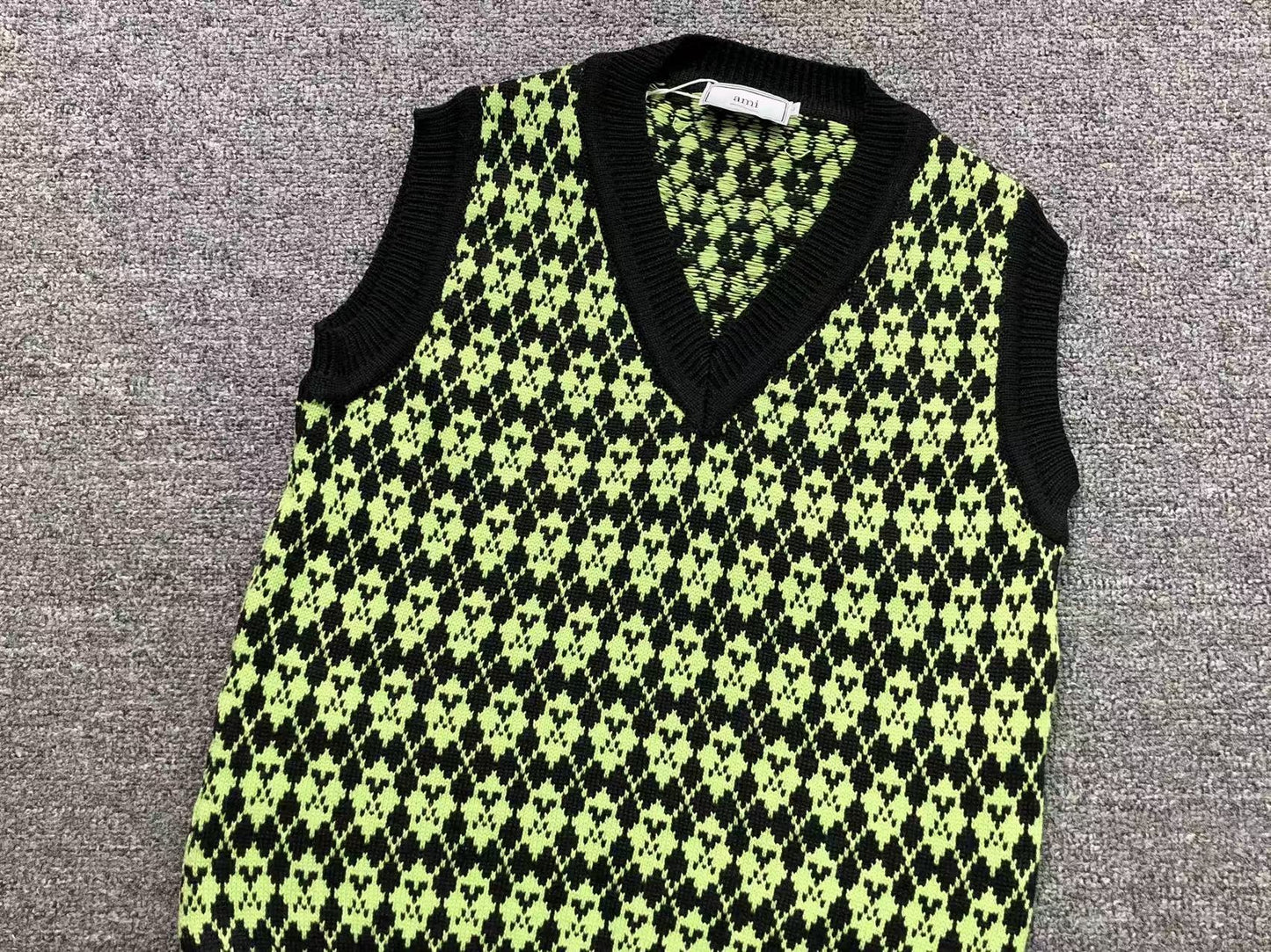 Suéter Colete AMI Paris Pattern Knit