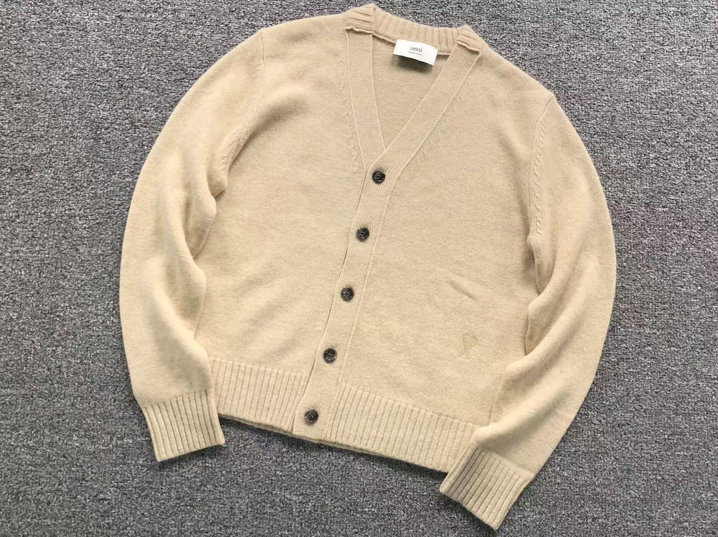Suéter Cardigan AMI Paris Essential Feminino