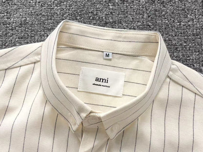 Camisa AMI Paris Striped Mini Heart Shirt