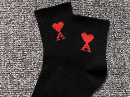 Meia AMI Paris Heart Logo