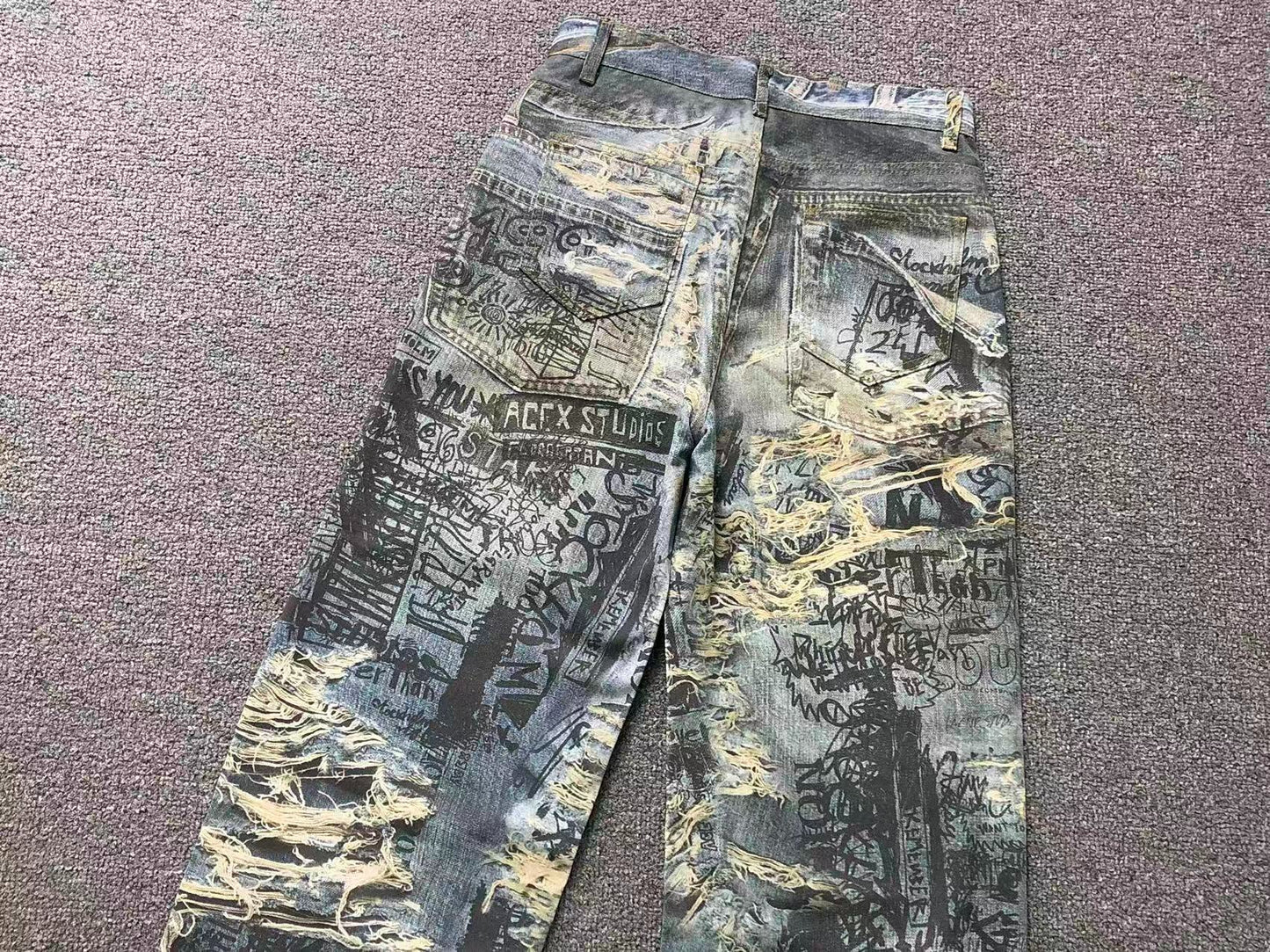 Calça Acne Studios Underground Script Denim