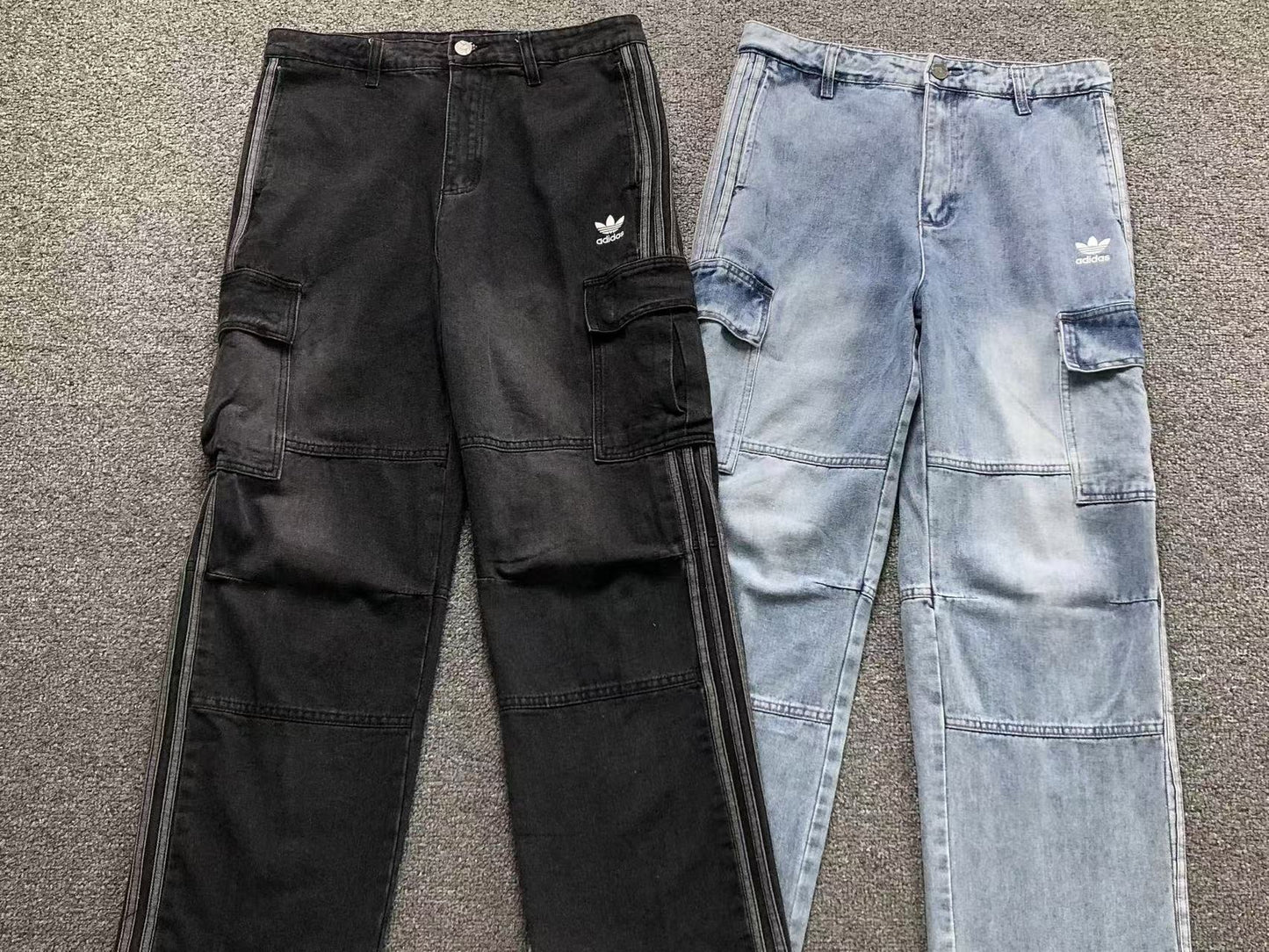 Calça Adidas Utility Cargo Denim 3-Stripes
