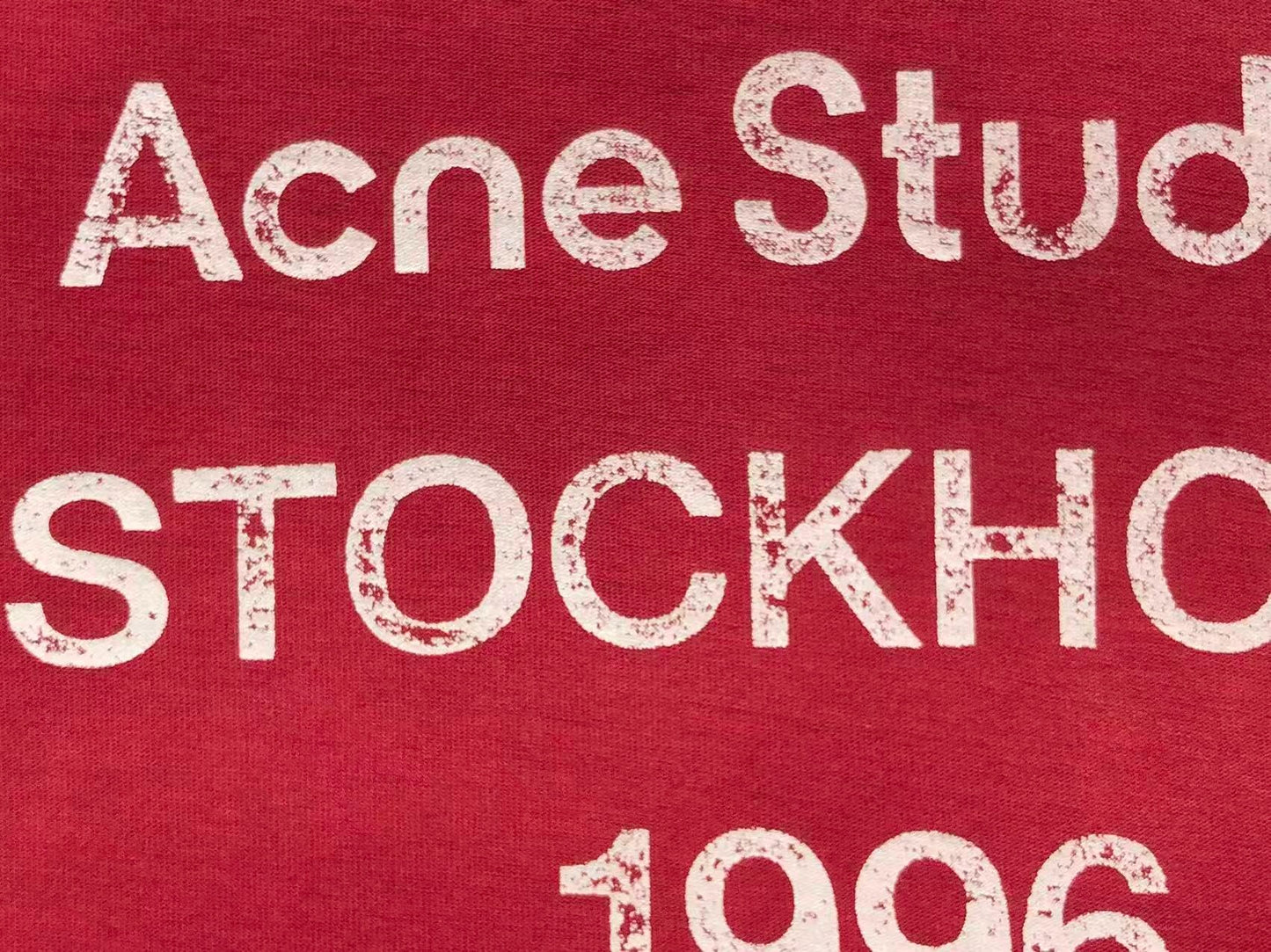 Camiseta Acne Studios Stockholm 1996 Washed Red