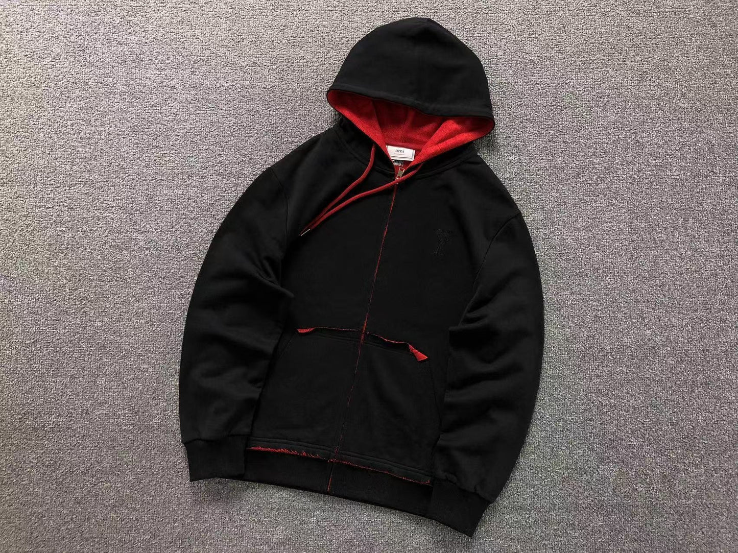 Moletom AMI Paris Ami de Cœur Contrast Zip Hoodie