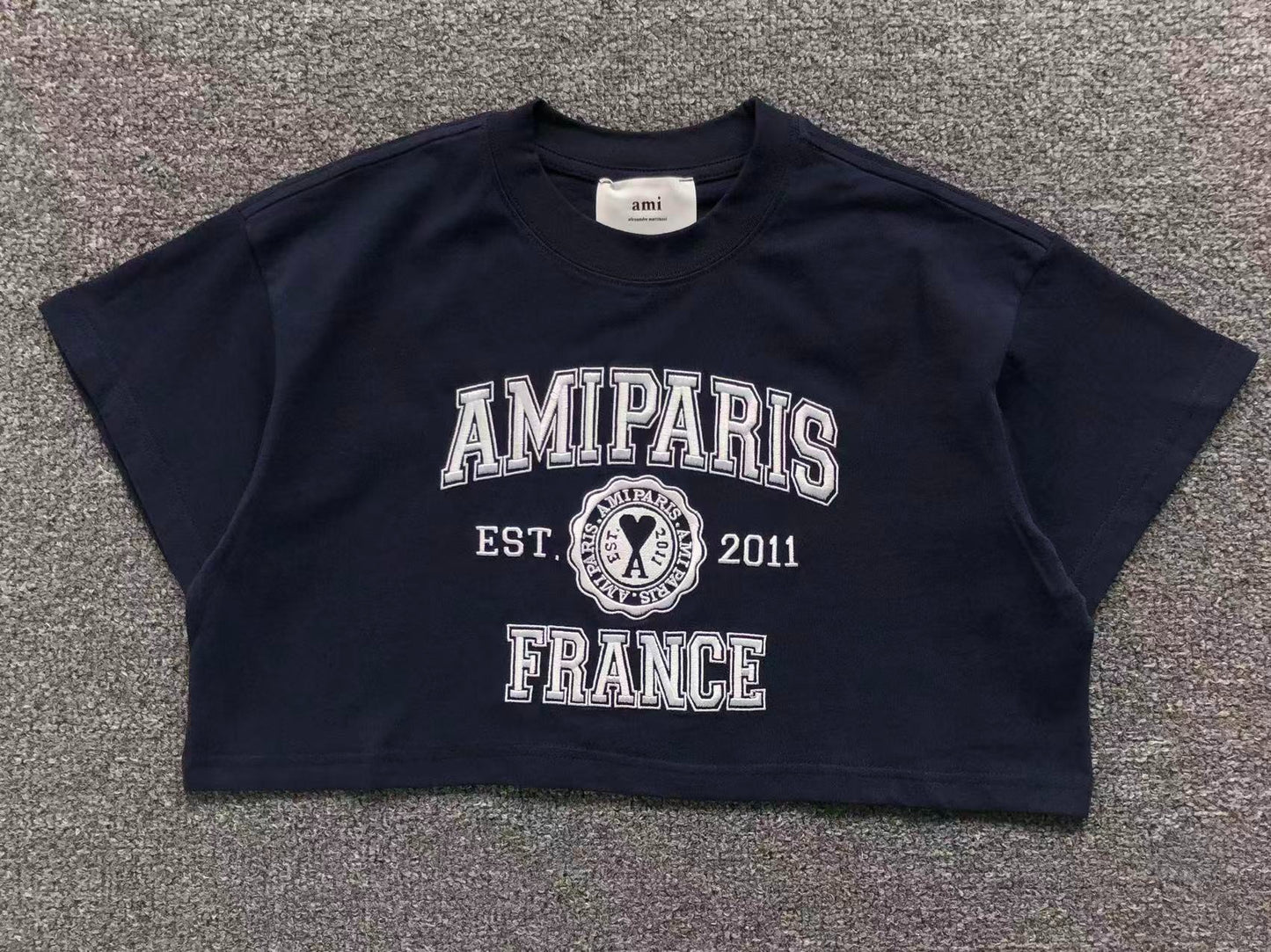 Camiseta AMI Paris Varsity Logo College feminino