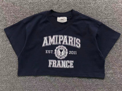 Camiseta AMI Paris Varsity Logo College feminino
