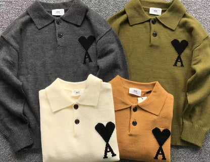 Suéter AMI Paris Polo Knit