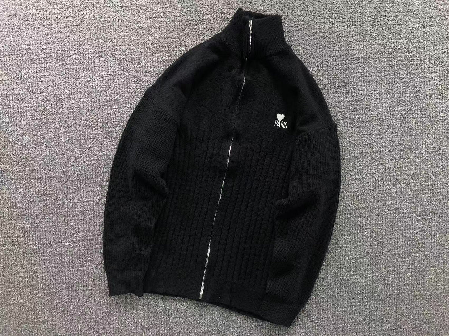 Suéter AMI Paris Gola Alta Zip